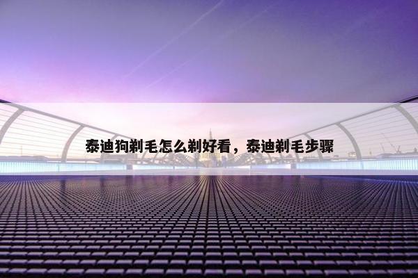 泰迪狗剃毛怎么剃好看，泰迪剃毛步骤