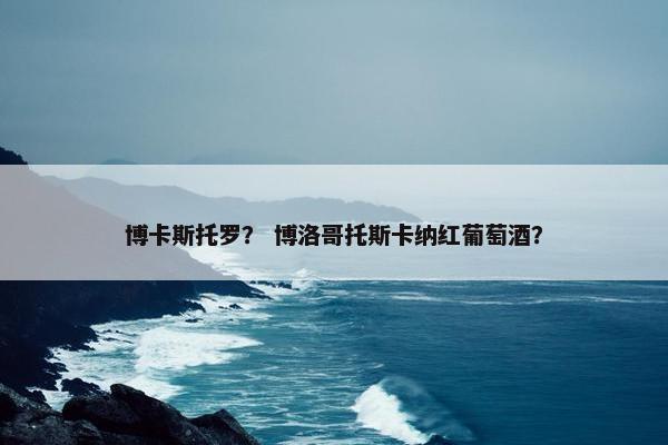 博卡斯托罗？ 博洛哥托斯卡纳红葡萄酒？
