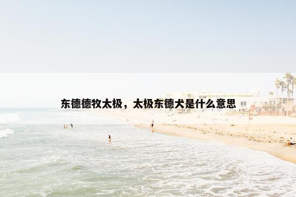 东德德牧太极，太极东德犬是什么意思