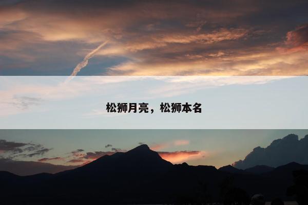 松狮月亮，松狮本名