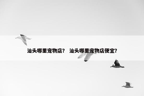汕头哪里宠物店？ 汕头哪里宠物店便宜？