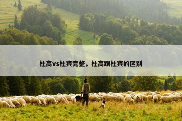 杜高vs杜宾完整，杜高跟杜宾的区别