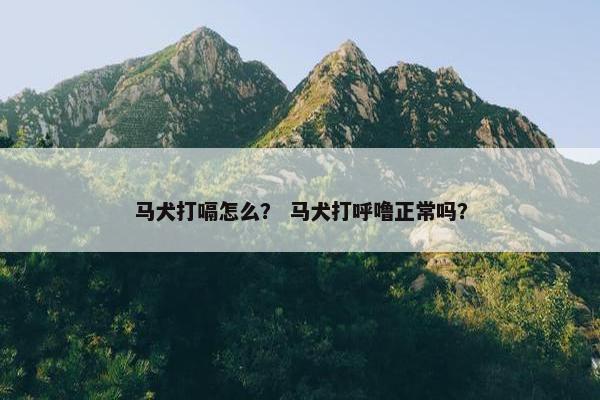 马犬打嗝怎么？ 马犬打呼噜正常吗？