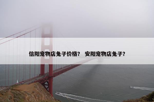 信阳宠物店兔子价格？ 安阳宠物店兔子？