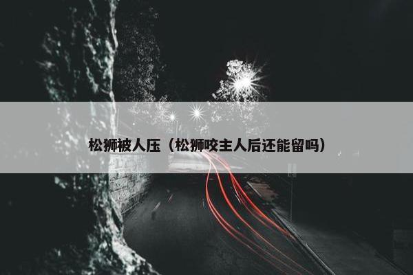 松狮被人压（松狮咬主人后还能留吗）