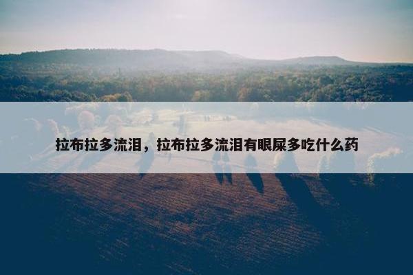 拉布拉多流泪，拉布拉多流泪有眼屎多吃什么药