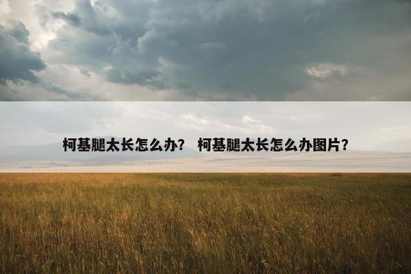 柯基腿太长怎么办？ 柯基腿太长怎么办图片？
