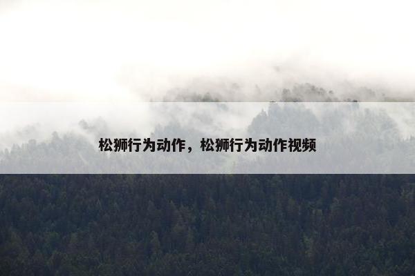 松狮行为动作，松狮行为动作视频
