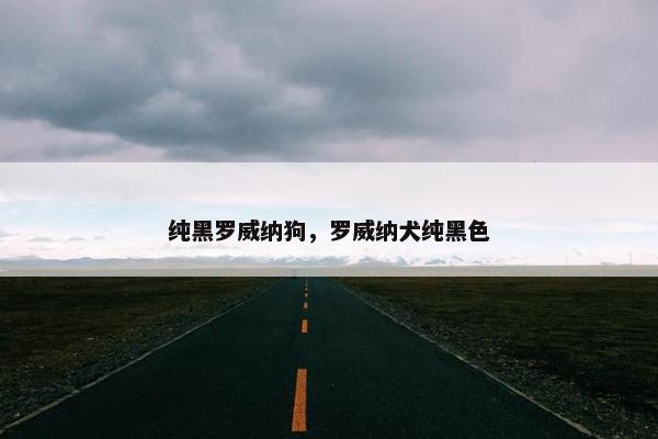 纯黑罗威纳狗，罗威纳犬纯黑色