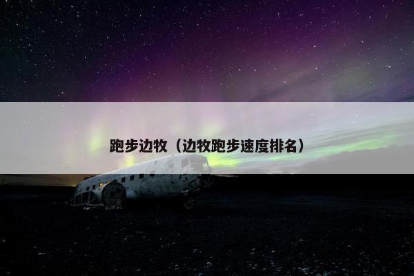 跑步边牧（边牧跑步速度排名）