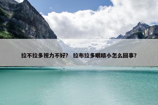 拉不拉多视力不好？ 拉布拉多眼睛小怎么回事？