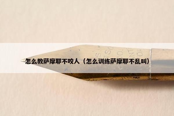 怎么教萨摩耶不咬人（怎么训练萨摩耶不乱叫）