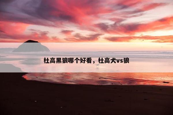 杜高黑狼哪个好看，杜高犬vs狼