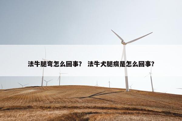 法牛腿弯怎么回事？ 法牛犬腿瘸是怎么回事？