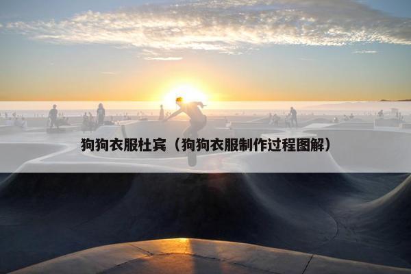 狗狗衣服杜宾（狗狗衣服制作过程图解）