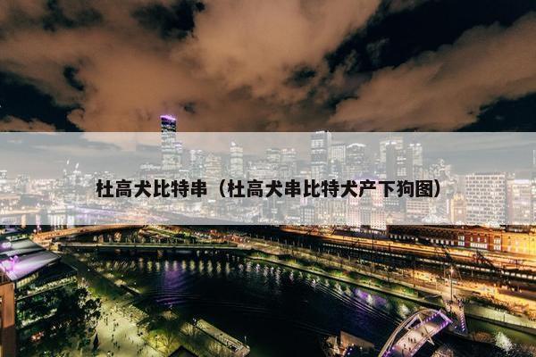 杜高犬比特串（杜高犬串比特犬产下狗图）