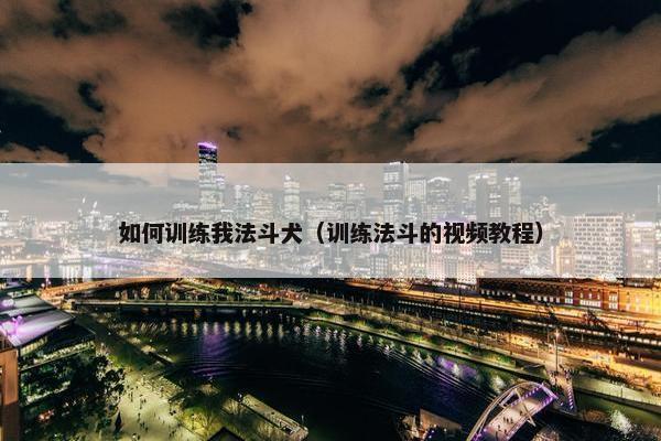 如何训练我法斗犬（训练法斗的视频教程）