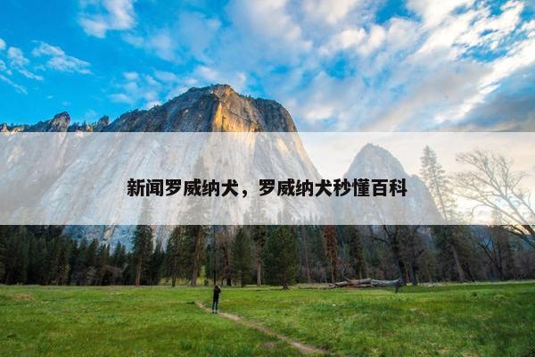 新闻罗威纳犬，罗威纳犬秒懂百科