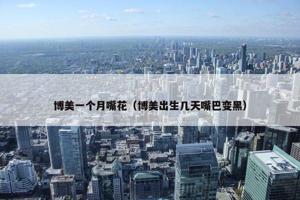 博美一个月嘴花（博美出生几天嘴巴变黑）