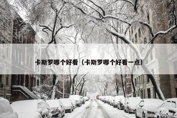 卡斯罗哪个好看（卡斯罗哪个好看一点）