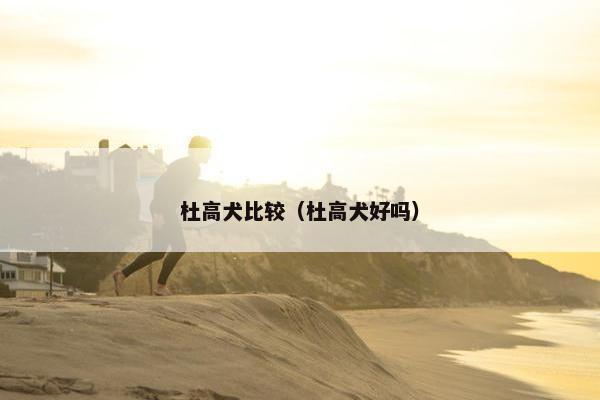 杜高犬比较（杜高犬好吗）
