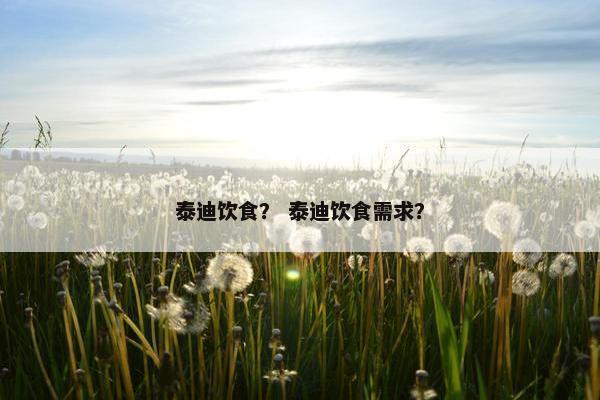 泰迪饮食？ 泰迪饮食需求？