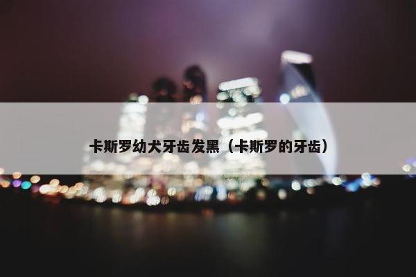 卡斯罗幼犬牙齿发黑（卡斯罗的牙齿）