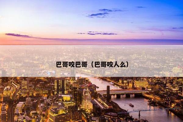 巴哥咬巴哥（巴哥咬人么）