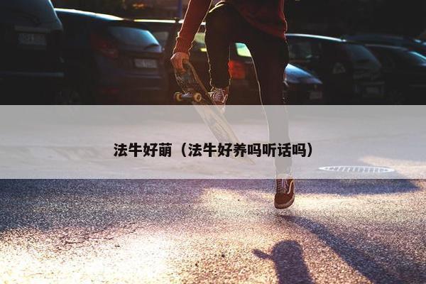 法牛好萌（法牛好养吗听话吗）