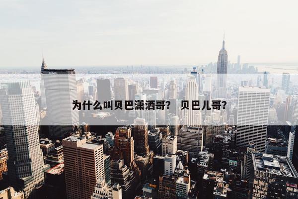 为什么叫贝巴潇洒哥？ 贝巴儿哥？