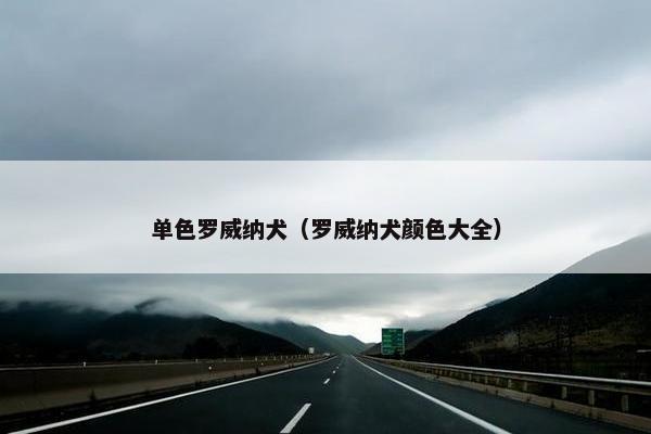 单色罗威纳犬（罗威纳犬颜色大全）