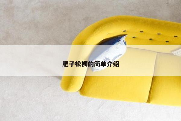 肥子松狮的简单介绍