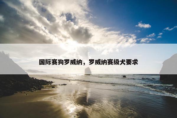 国际赛狗罗威纳，罗威纳赛级犬要求