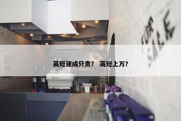 英短建成只贵？ 英短上万？