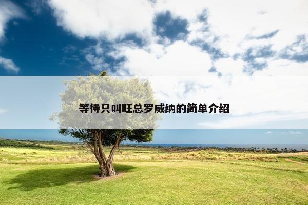 等待只叫旺总罗威纳的简单介绍