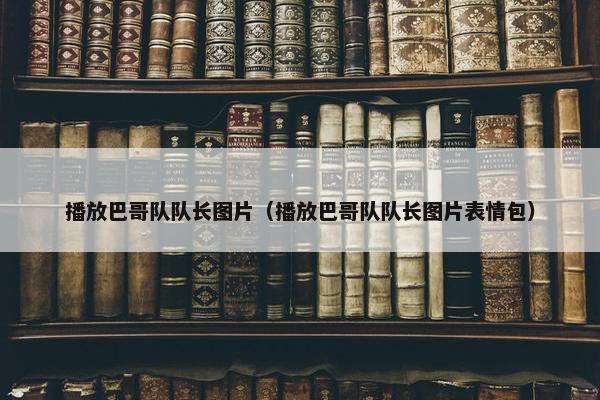 播放巴哥队队长图片（播放巴哥队队长图片表情包）