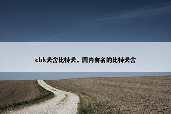 cbk犬舍比特犬，国内有名的比特犬舍