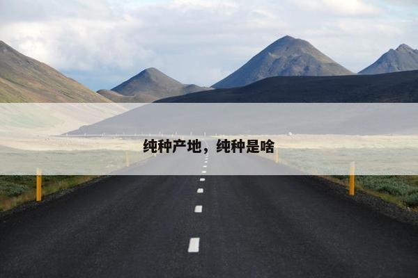 纯种产地，纯种是啥