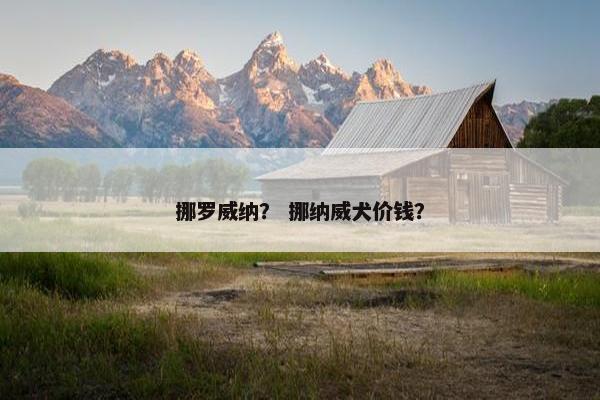 挪罗威纳？ 挪纳威犬价钱？