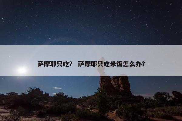 萨摩耶只吃？ 萨摩耶只吃米饭怎么办？