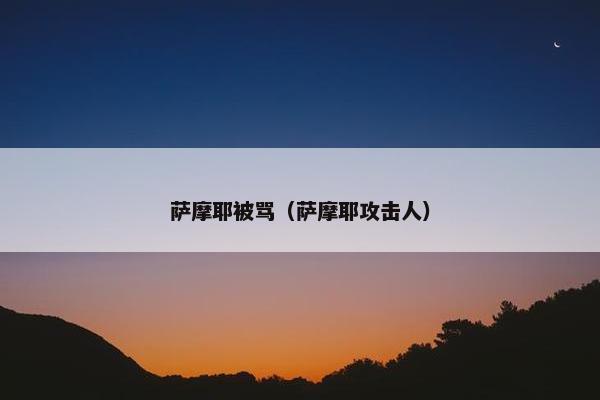 萨摩耶被骂（萨摩耶攻击人）