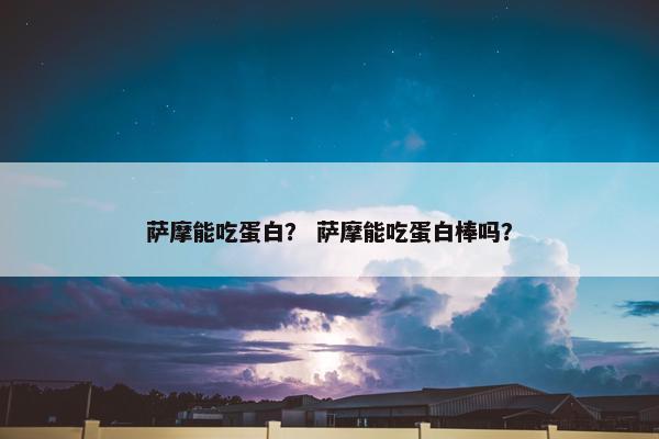 萨摩能吃蛋白？ 萨摩能吃蛋白棒吗？