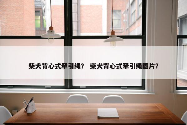 柴犬背心式牵引绳？ 柴犬背心式牵引绳图片？