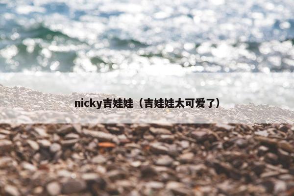 nicky吉娃娃（吉娃娃太可爱了）