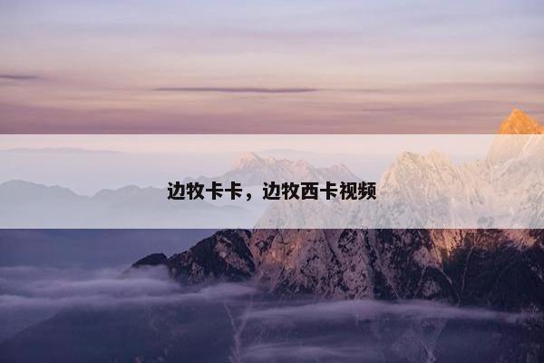 边牧卡卡，边牧西卡视频