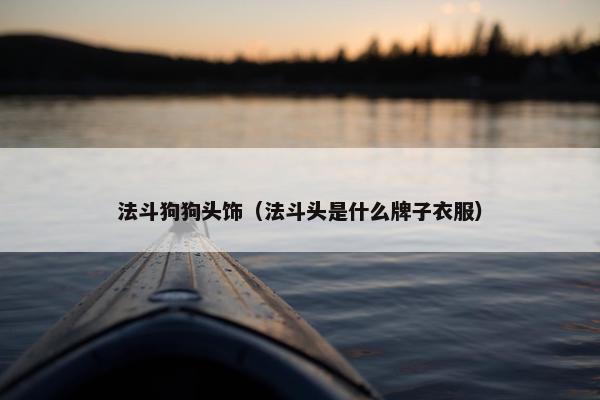 法斗狗狗头饰（法斗头是什么牌子衣服）