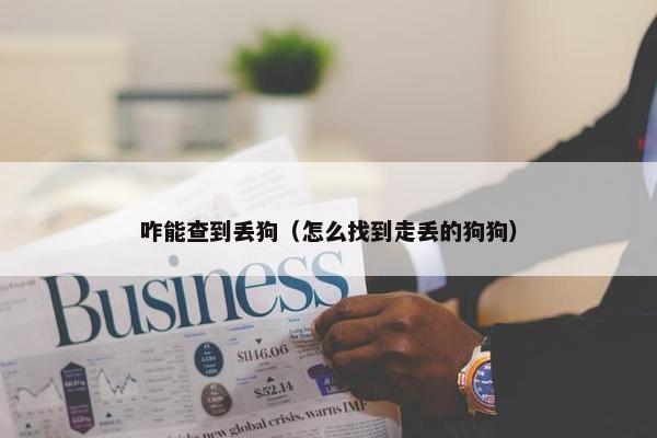 咋能查到丢狗（怎么找到走丢的狗狗）