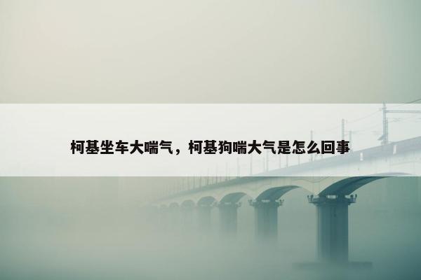 柯基坐车大喘气，柯基狗喘大气是怎么回事