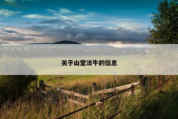 关于山堂法牛的信息