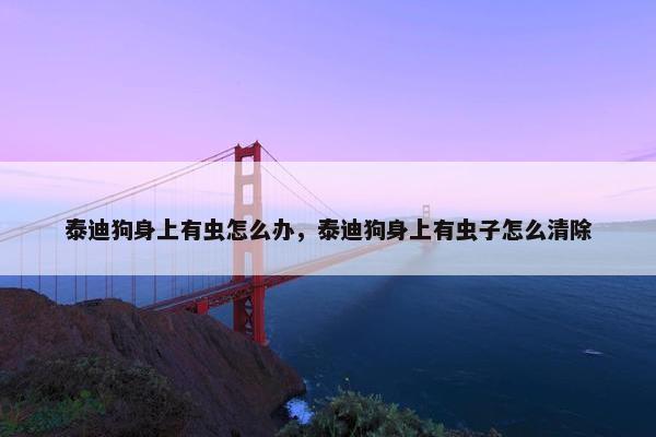 泰迪狗身上有虫怎么办，泰迪狗身上有虫子怎么清除